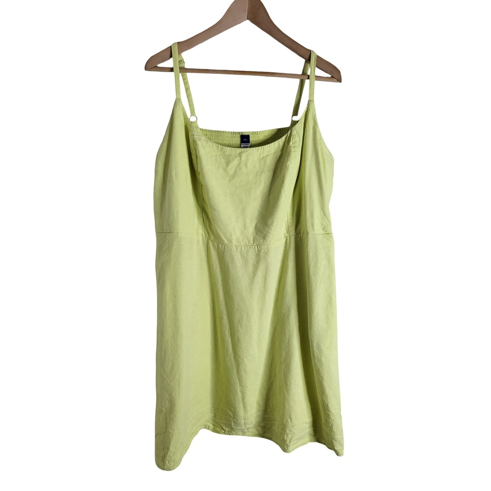Old Navy Lime Green Linen Blend Smocked Cami Dress XXL Pockets
Cottagecore
